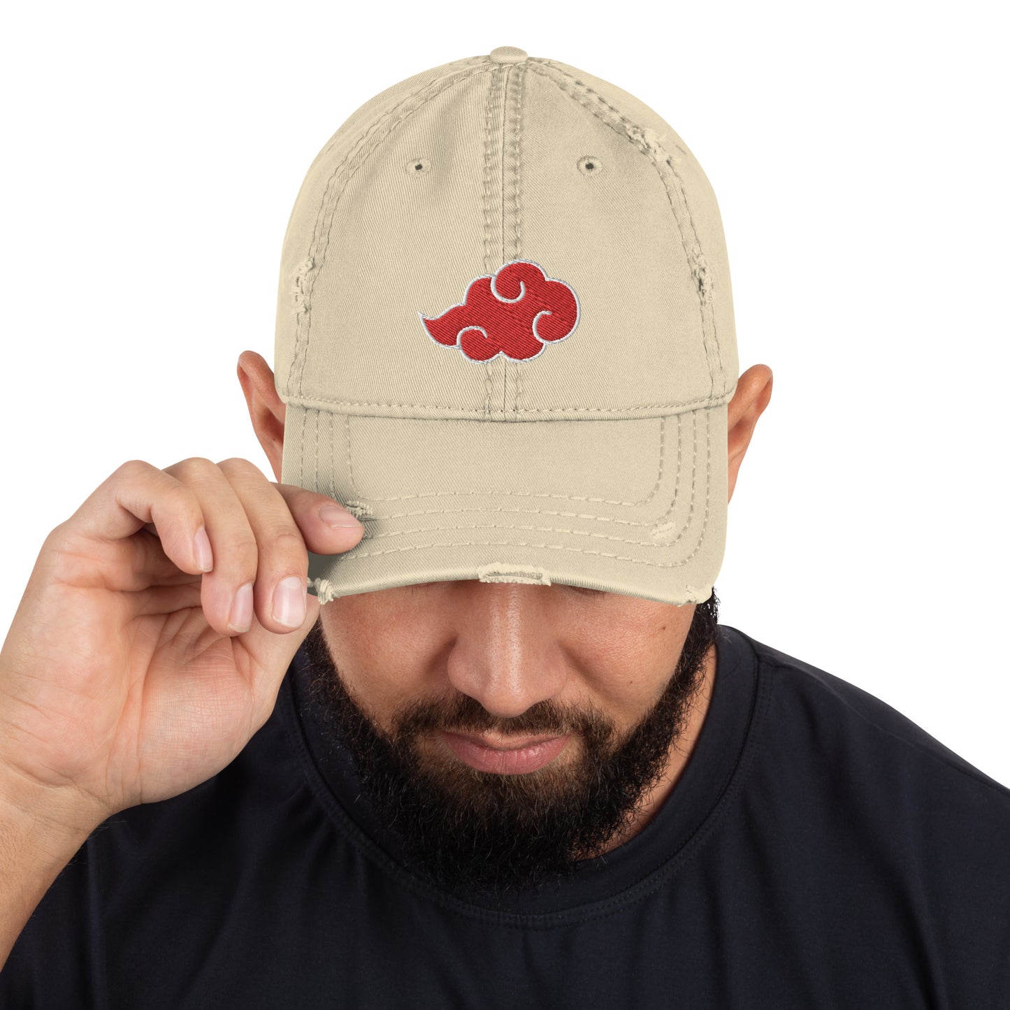 Red cloud Distressed Dad Hat