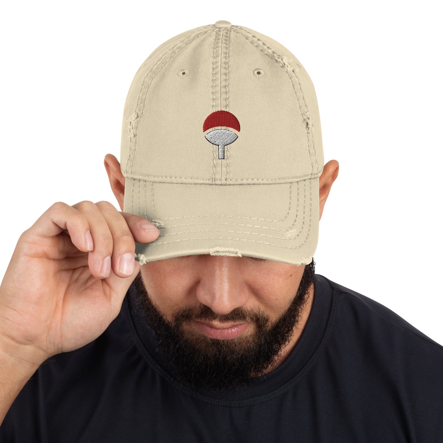 Paper Fan Distressed Dad Hat